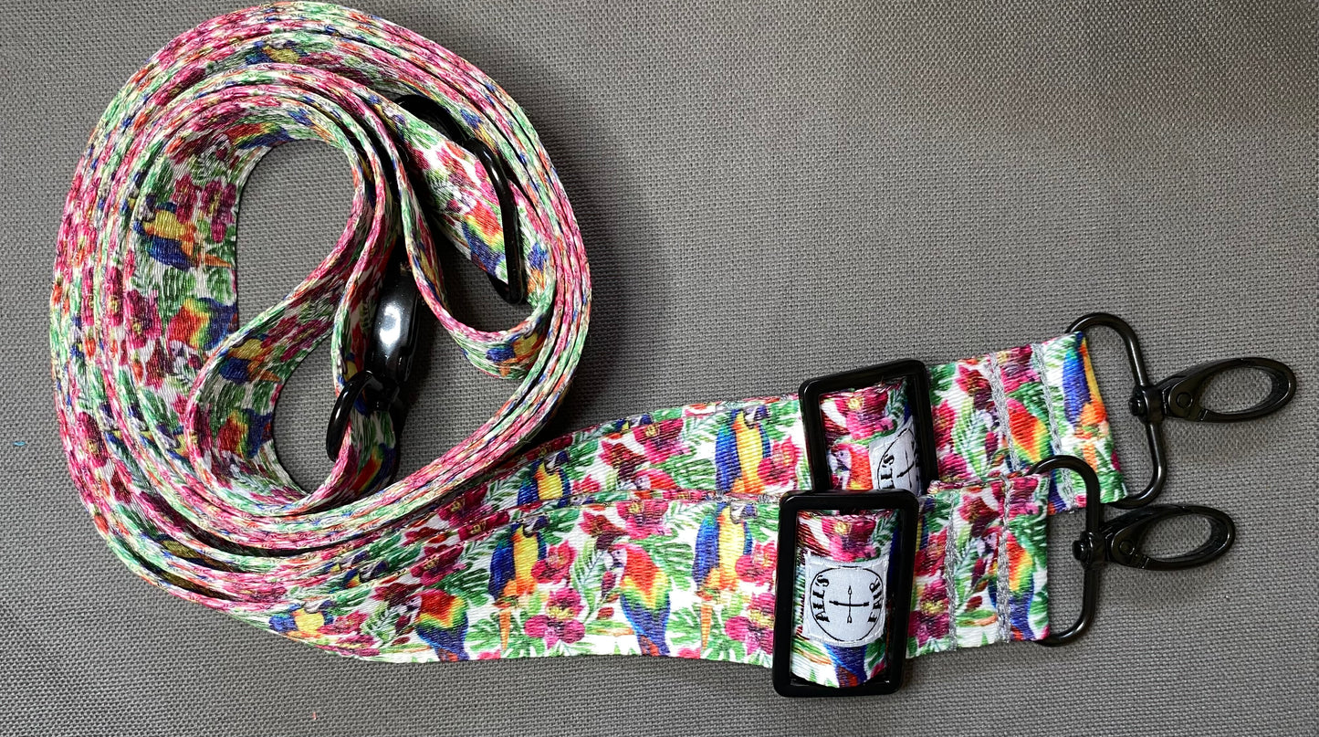 1.5” wide colorful webbing bag straps