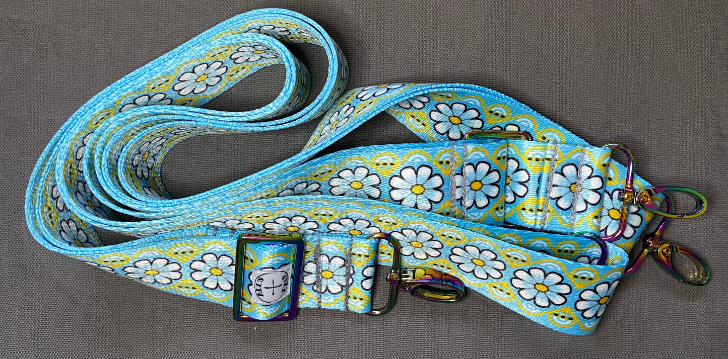 1.5” wide colorful webbing bag straps