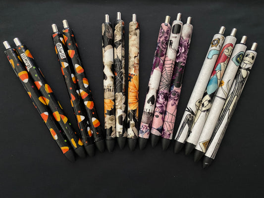 Halloween fabric covered Inkjoy pens