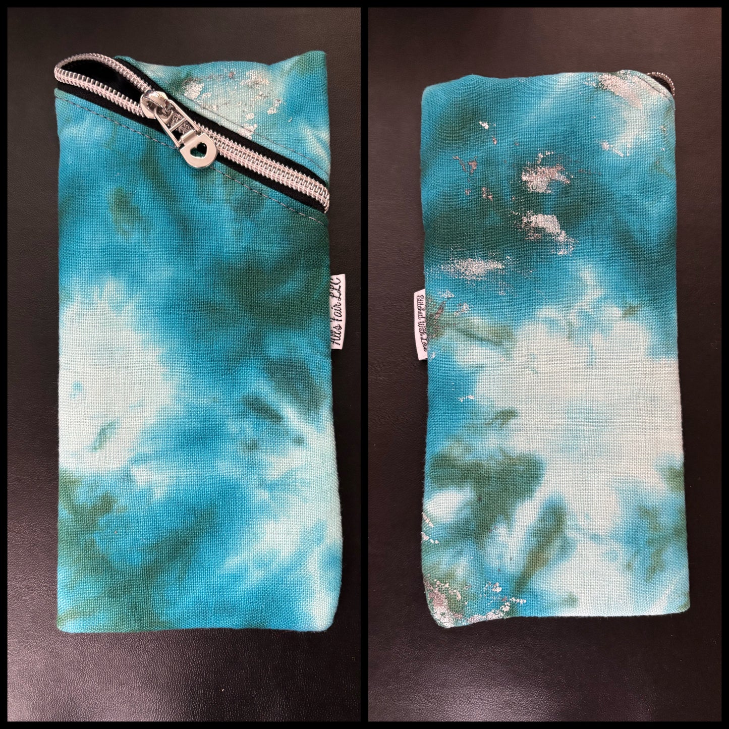 Offset zipper pouch