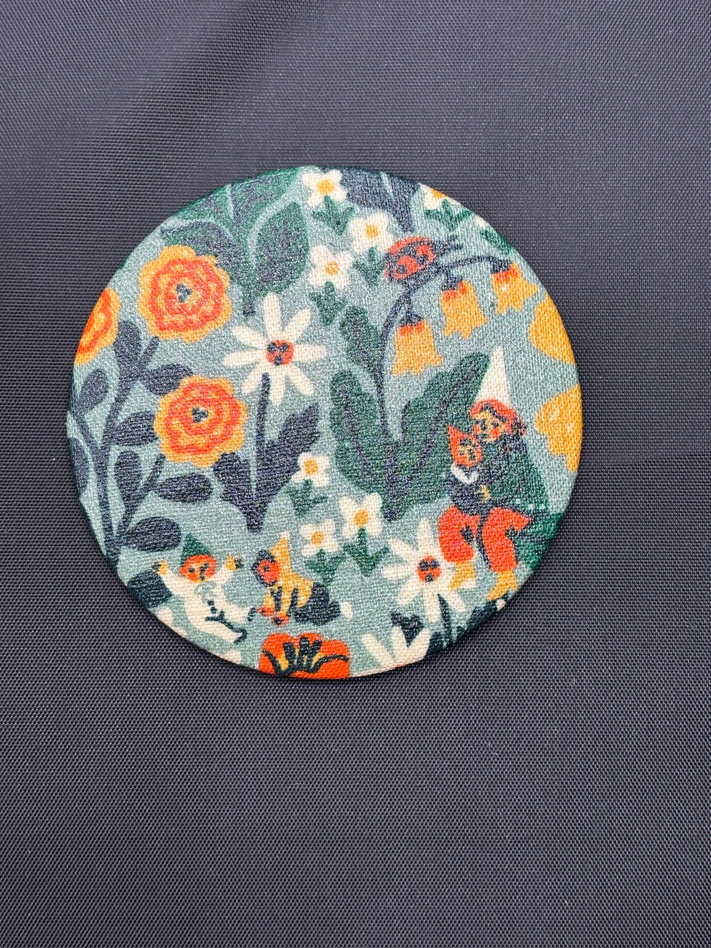 Fabric backed Pocket Mirror